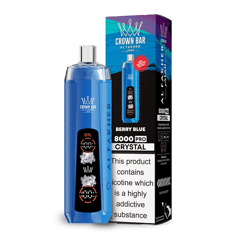 AL Fakher Crown Bar Pro 8000 Puffs 8K Crystal ulgurji bir martalik vape