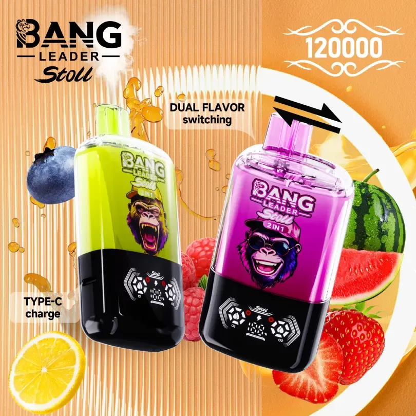 Bang Leader Stoll 120K Puffs: 2024 yil uchun inqilobiy 2-in-1 ulgurji bir martalik vap.