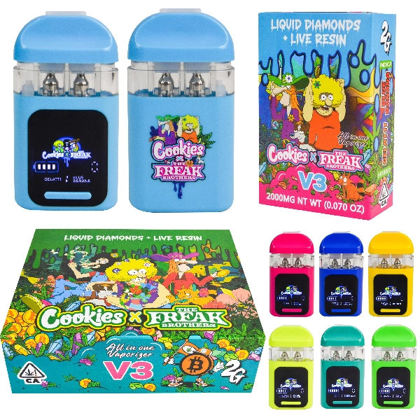 Bo'sh Cookies X Freak Brothers V3 Switch Dual Bir martalik Vape 2G