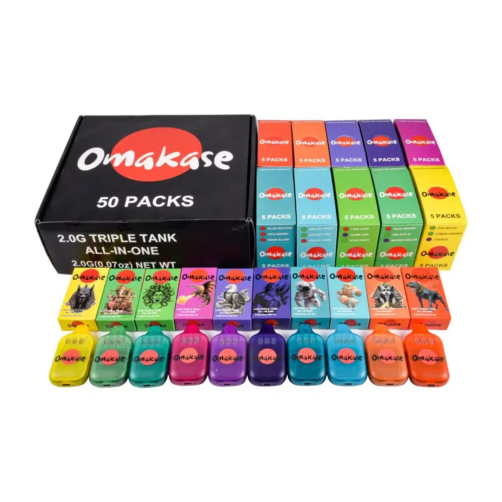 Bo'sh Omakase 2g ekranli bir marta ishlatiladigan vape qalam