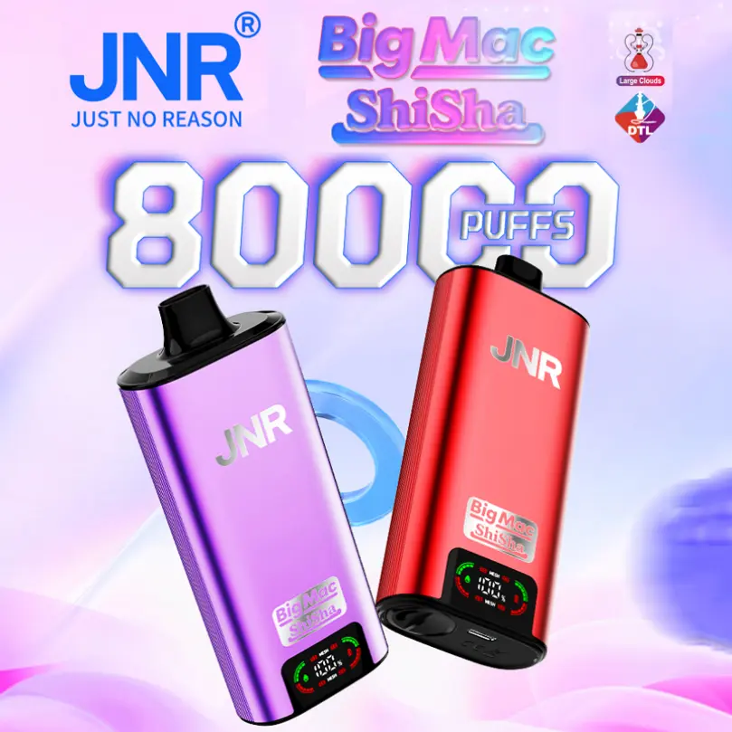 JNR 80000 80K Puffs Shisha Big Mac DTL vaping ulgurji bir martalik vape