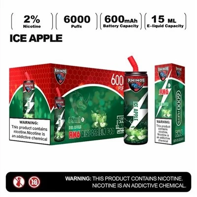 Rhinos 6000 puffs bir martalik zilzilalar