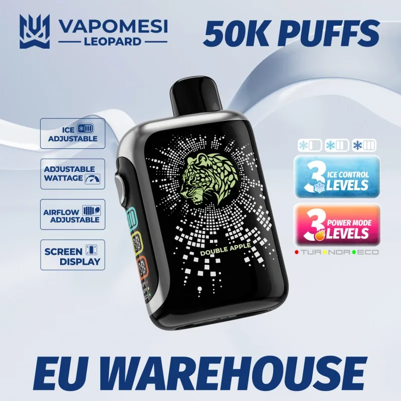 Vapomesi Leopard 50000 Puffs 50k Muzni nazorat qilish uchun bir martalik vape